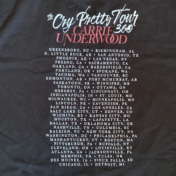 T-Shirt Fan Club CARRIE UNDERWOOD - Taille Homme XL - Marque Anvil - Occasion Très Bon État